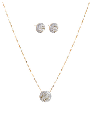 Set Dije Y Aretes Doradas Con Perlas.